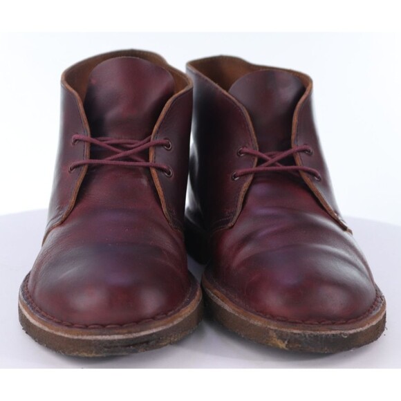 Clarks Original Men\'s Desert Boots Size 11.5 M Leather Crepe Soles Burgundy main image 7